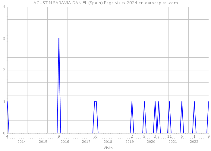 AGUSTIN SARAVIA DANIEL (Spain) Page visits 2024 