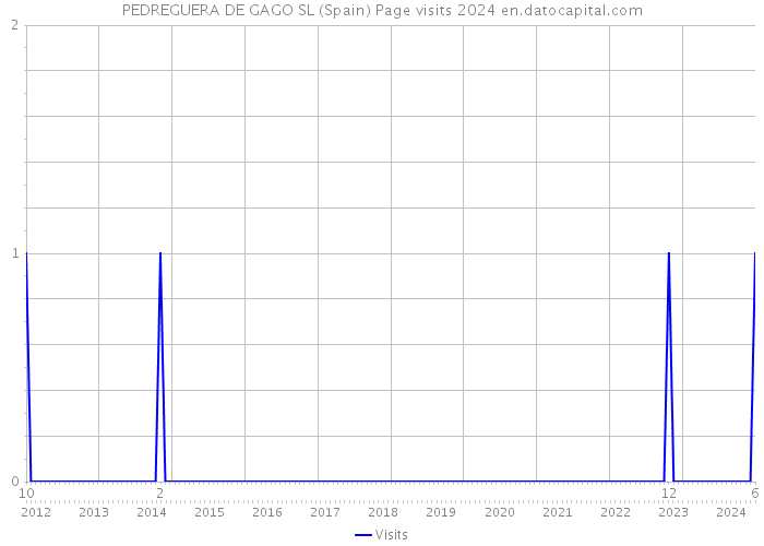 PEDREGUERA DE GAGO SL (Spain) Page visits 2024 