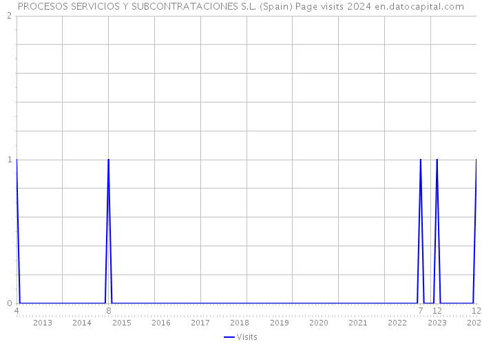 PROCESOS SERVICIOS Y SUBCONTRATACIONES S.L. (Spain) Page visits 2024 