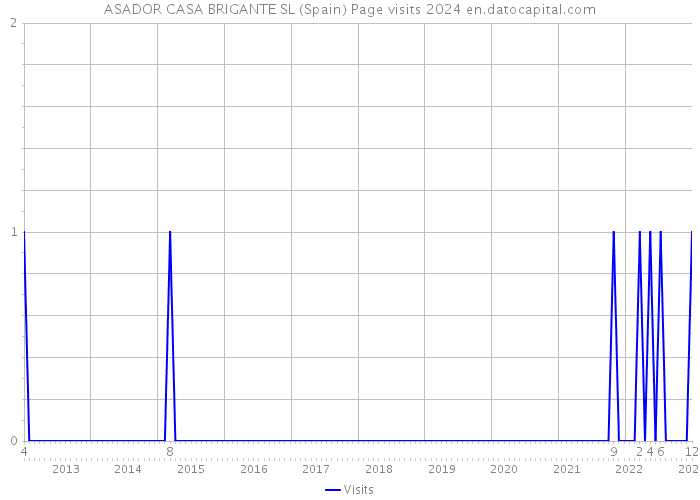 ASADOR CASA BRIGANTE SL (Spain) Page visits 2024 