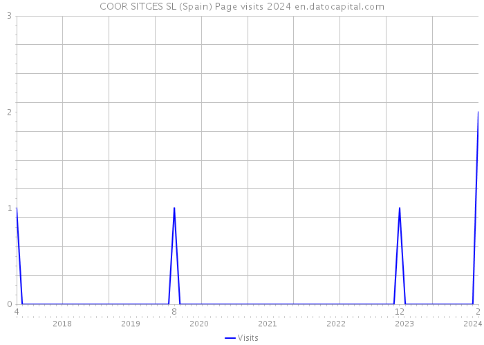 COOR SITGES SL (Spain) Page visits 2024 