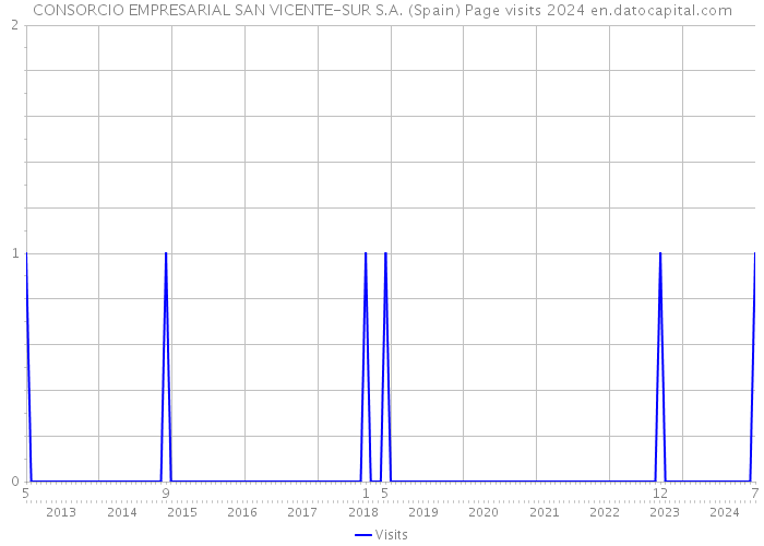 CONSORCIO EMPRESARIAL SAN VICENTE-SUR S.A. (Spain) Page visits 2024 