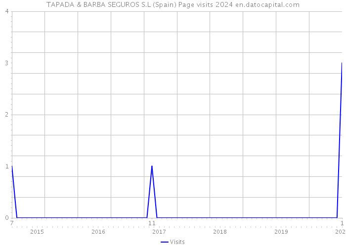 TAPADA & BARBA SEGUROS S.L (Spain) Page visits 2024 