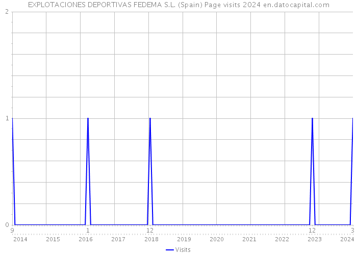 EXPLOTACIONES DEPORTIVAS FEDEMA S.L. (Spain) Page visits 2024 
