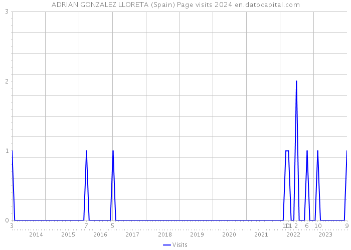 ADRIAN GONZALEZ LLORETA (Spain) Page visits 2024 