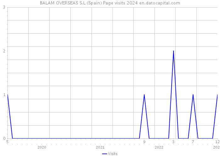 BALAM OVERSEAS S.L (Spain) Page visits 2024 