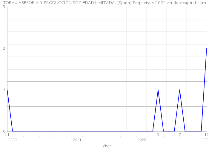 TORAX ASESORIA Y PRODUCCION SOCIEDAD LIMITADA. (Spain) Page visits 2024 