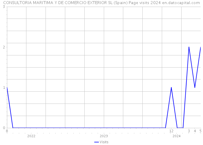 CONSULTORIA MARITIMA Y DE COMERCIO EXTERIOR SL (Spain) Page visits 2024 