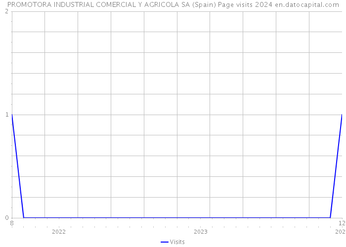PROMOTORA INDUSTRIAL COMERCIAL Y AGRICOLA SA (Spain) Page visits 2024 