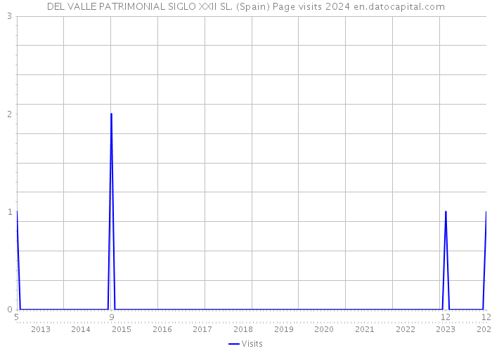 DEL VALLE PATRIMONIAL SIGLO XXII SL. (Spain) Page visits 2024 