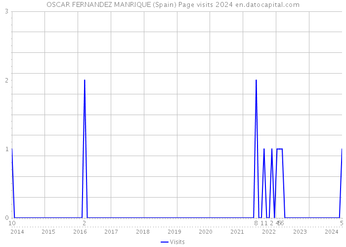 OSCAR FERNANDEZ MANRIQUE (Spain) Page visits 2024 