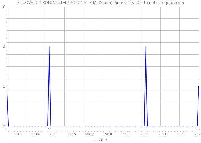 EUROVALOR BOLSA INTERNACIONAL FIM. (Spain) Page visits 2024 