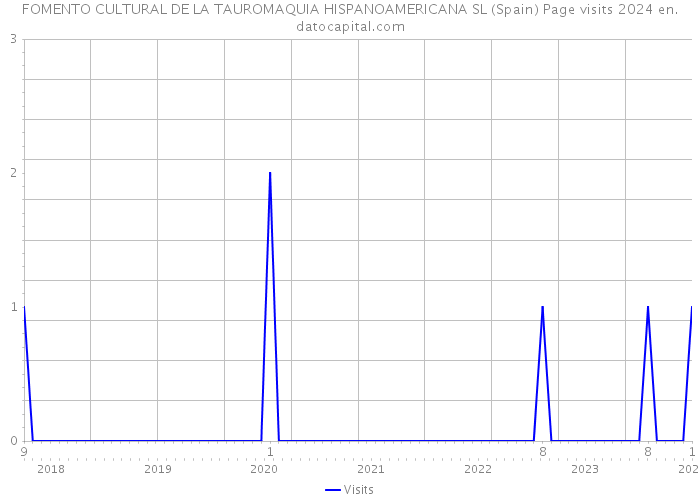 FOMENTO CULTURAL DE LA TAUROMAQUIA HISPANOAMERICANA SL (Spain) Page visits 2024 