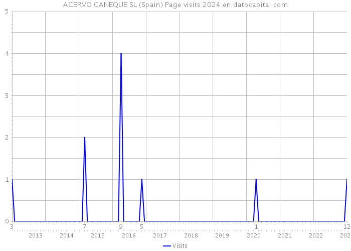 ACERVO CANEQUE SL (Spain) Page visits 2024 