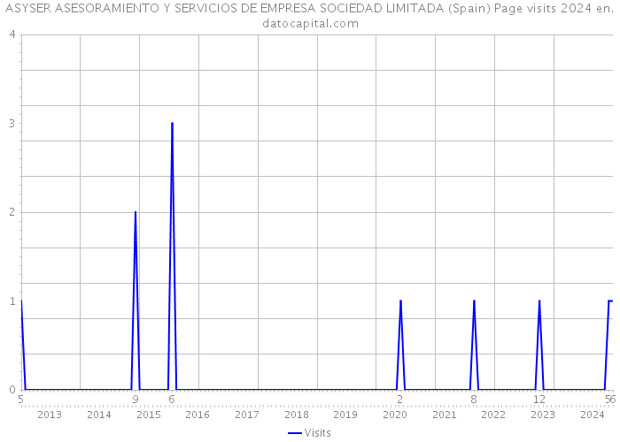 ASYSER ASESORAMIENTO Y SERVICIOS DE EMPRESA SOCIEDAD LIMITADA (Spain) Page visits 2024 