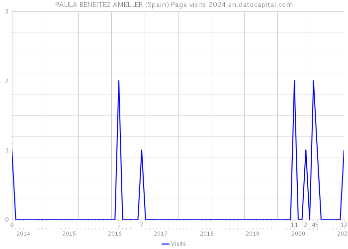 PAULA BENEITEZ AMELLER (Spain) Page visits 2024 