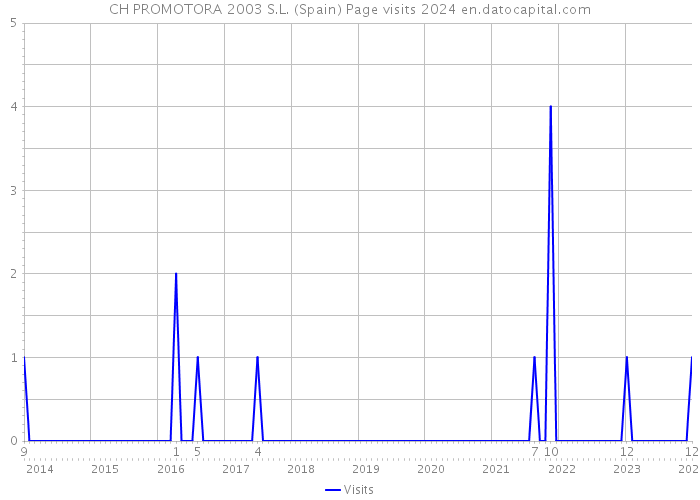 CH PROMOTORA 2003 S.L. (Spain) Page visits 2024 