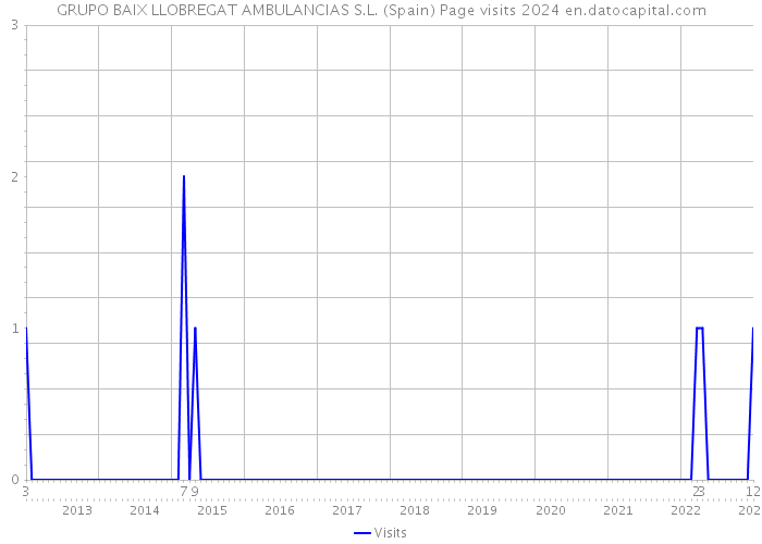 GRUPO BAIX LLOBREGAT AMBULANCIAS S.L. (Spain) Page visits 2024 