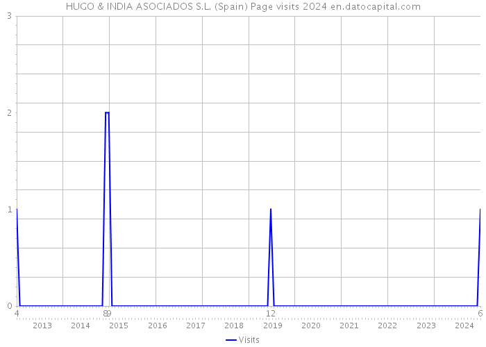 HUGO & INDIA ASOCIADOS S.L. (Spain) Page visits 2024 