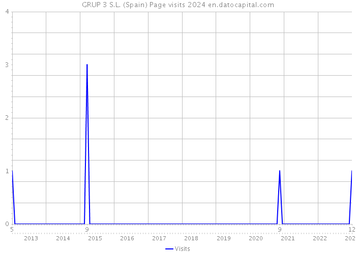 GRUP 3 S.L. (Spain) Page visits 2024 