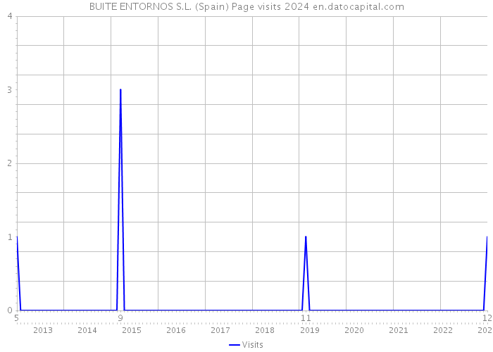 BUITE ENTORNOS S.L. (Spain) Page visits 2024 