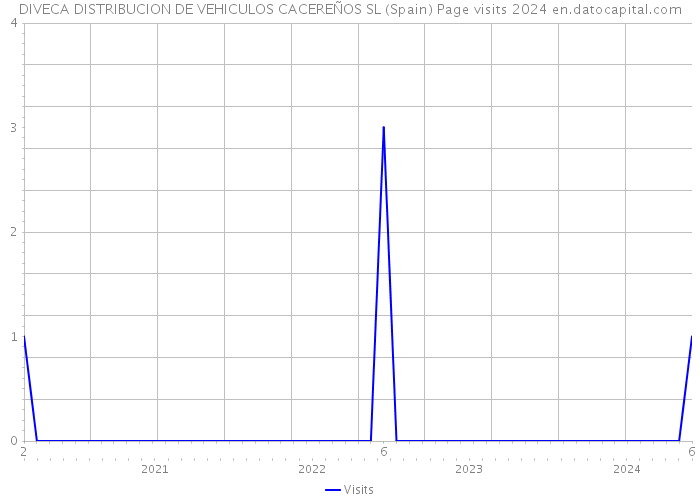 DIVECA DISTRIBUCION DE VEHICULOS CACEREÑOS SL (Spain) Page visits 2024 