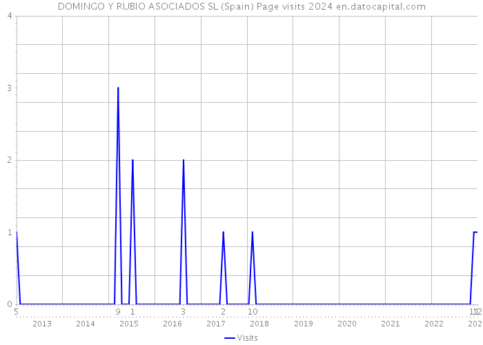 DOMINGO Y RUBIO ASOCIADOS SL (Spain) Page visits 2024 