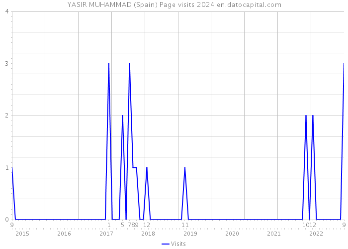 YASIR MUHAMMAD (Spain) Page visits 2024 