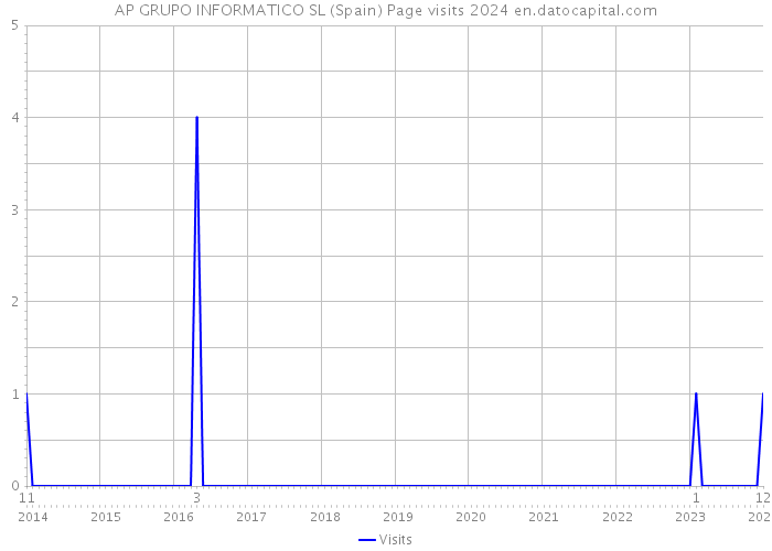 AP GRUPO INFORMATICO SL (Spain) Page visits 2024 