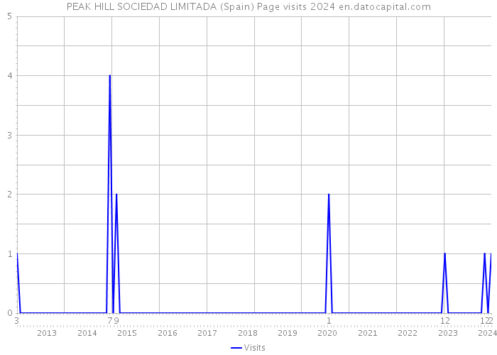PEAK HILL SOCIEDAD LIMITADA (Spain) Page visits 2024 