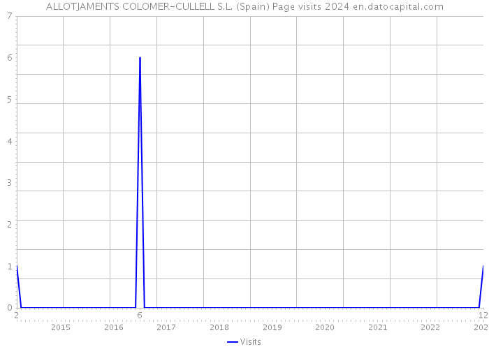 ALLOTJAMENTS COLOMER-CULLELL S.L. (Spain) Page visits 2024 