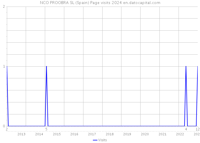 NCO PROOBRA SL (Spain) Page visits 2024 