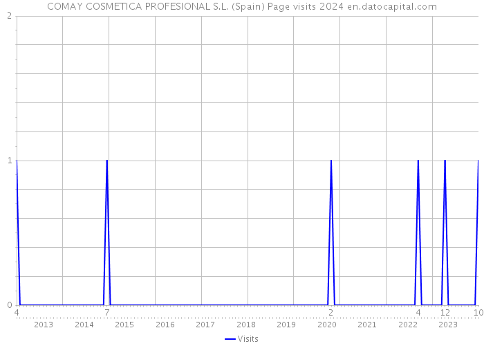 COMAY COSMETICA PROFESIONAL S.L. (Spain) Page visits 2024 