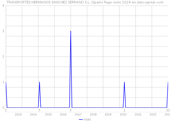 TRANSPORTES HERMANOS SANCHEZ SERRANO S.L. (Spain) Page visits 2024 
