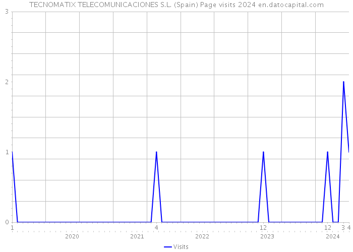 TECNOMATIX TELECOMUNICACIONES S.L. (Spain) Page visits 2024 