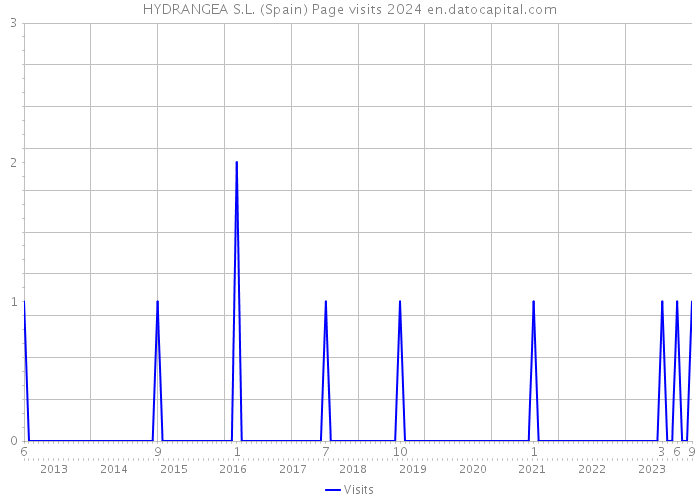 HYDRANGEA S.L. (Spain) Page visits 2024 