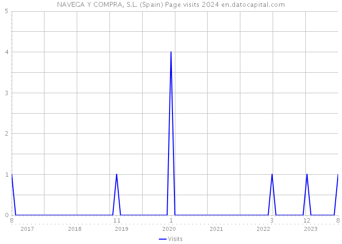 NAVEGA Y COMPRA, S.L. (Spain) Page visits 2024 