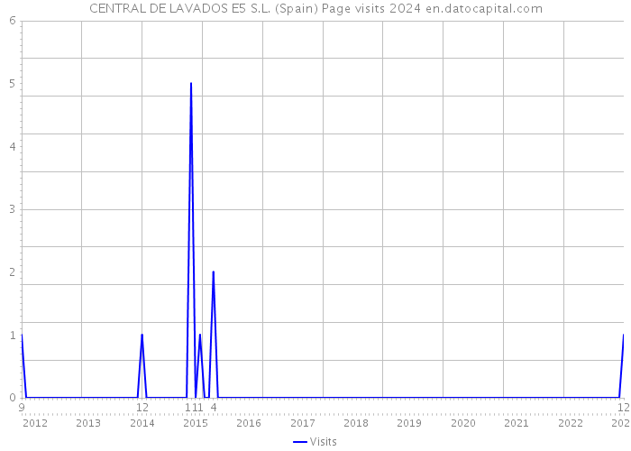 CENTRAL DE LAVADOS E5 S.L. (Spain) Page visits 2024 