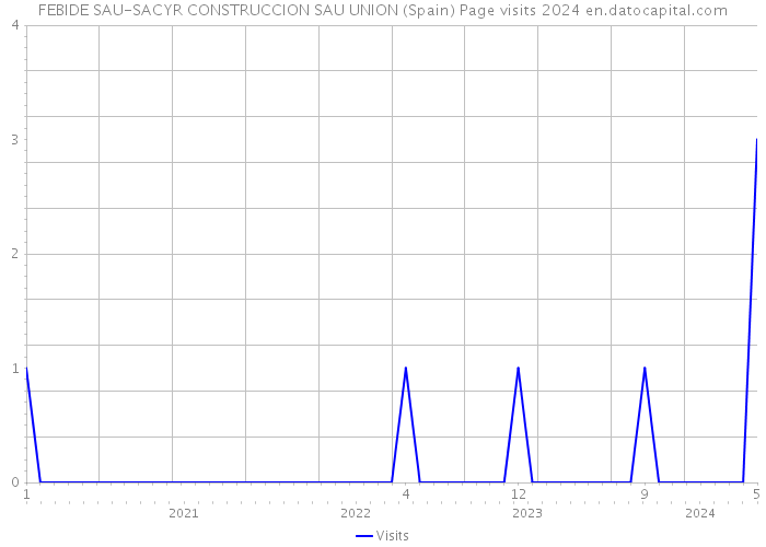 FEBIDE SAU-SACYR CONSTRUCCION SAU UNION (Spain) Page visits 2024 