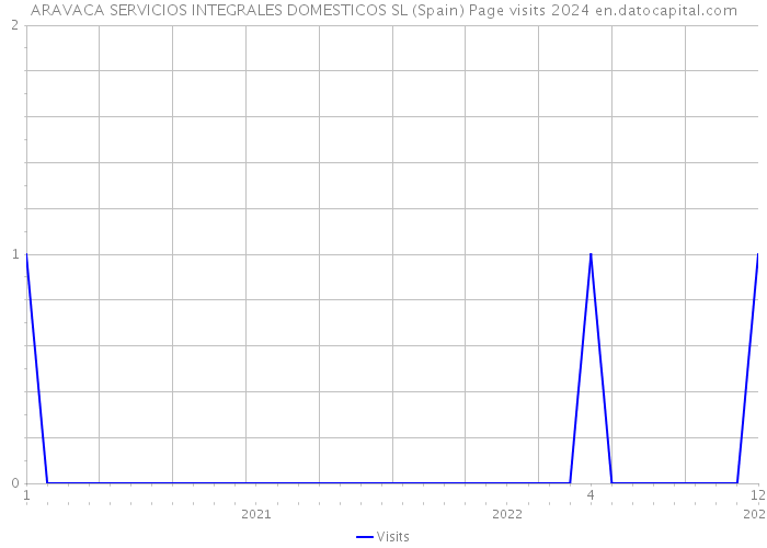 ARAVACA SERVICIOS INTEGRALES DOMESTICOS SL (Spain) Page visits 2024 