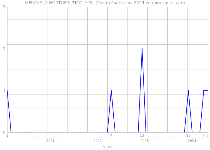 MERCASUR HORTOFRUTICOLA SL. (Spain) Page visits 2024 