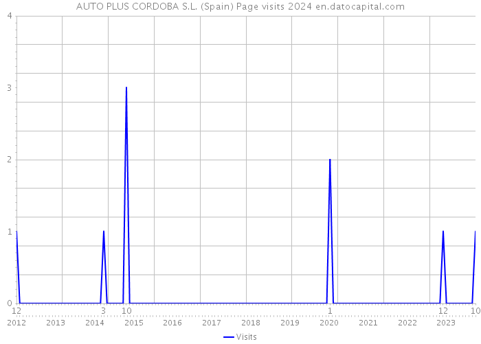 AUTO PLUS CORDOBA S.L. (Spain) Page visits 2024 
