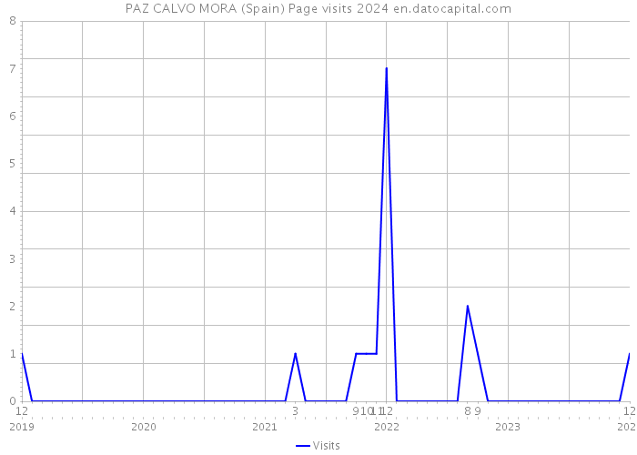 PAZ CALVO MORA (Spain) Page visits 2024 