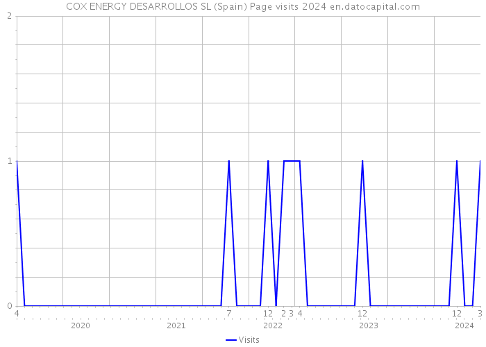 COX ENERGY DESARROLLOS SL (Spain) Page visits 2024 