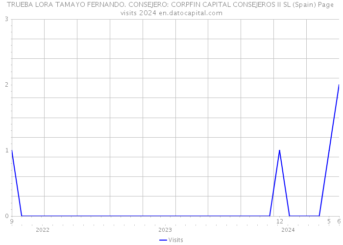 TRUEBA LORA TAMAYO FERNANDO. CONSEJERO: CORPFIN CAPITAL CONSEJEROS II SL (Spain) Page visits 2024 