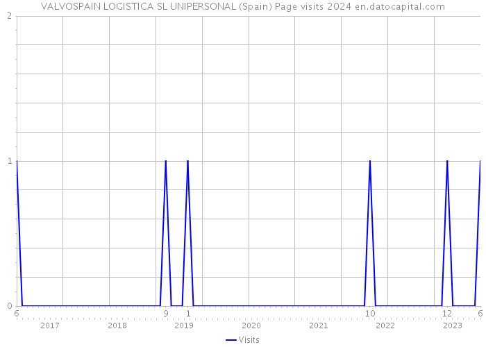 VALVOSPAIN LOGISTICA SL UNIPERSONAL (Spain) Page visits 2024 