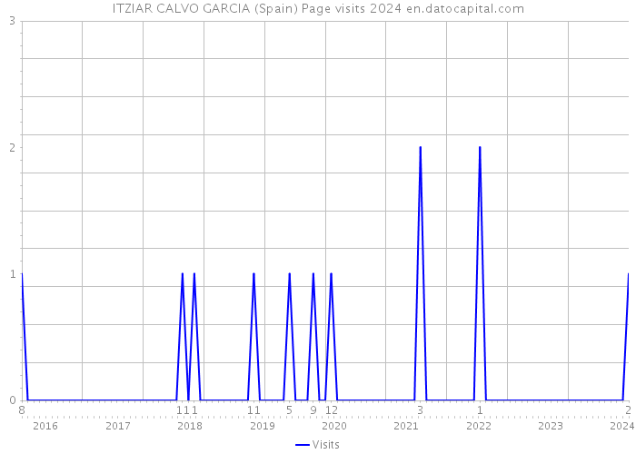 ITZIAR CALVO GARCIA (Spain) Page visits 2024 