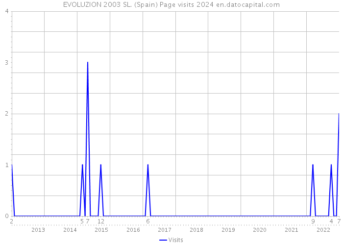 EVOLUZION 2003 SL. (Spain) Page visits 2024 