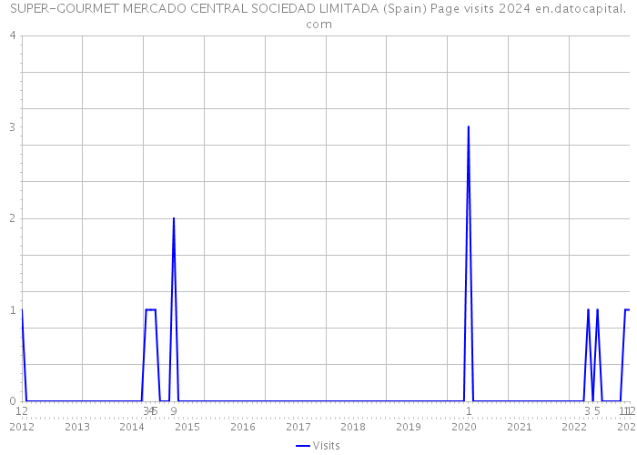 SUPER-GOURMET MERCADO CENTRAL SOCIEDAD LIMITADA (Spain) Page visits 2024 
