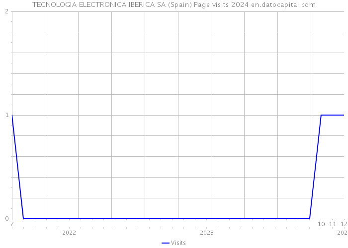 TECNOLOGIA ELECTRONICA IBERICA SA (Spain) Page visits 2024 